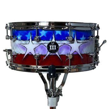 1909 6.5" Custom Graphic July 4th Aluminum Snare Drum (WF-S19096514-AF)